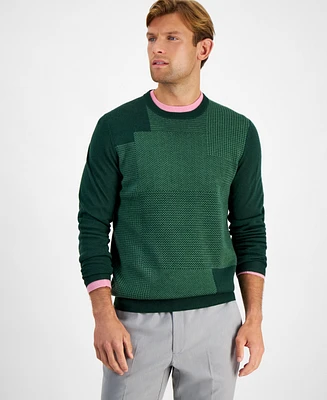 Club Room Men's Colorblocked Merino Wool Sweater, Created for Macy's