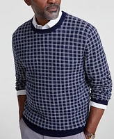 Club Room Men's Clean Check Merino Sweater, Created for Macy's