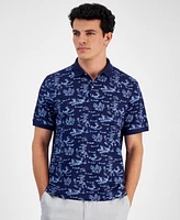 Club Room Men's Fox-Pattern Pique Polo Shirt, Created for Macy's