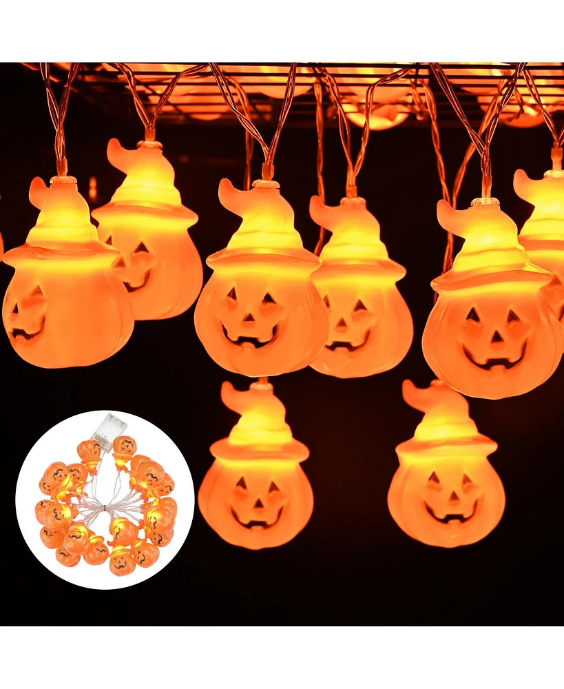 Yescom Halloween 20x Led Pumpkin String Lights Lantern Lamp Home Party Christmas Decors