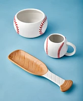 Godinger Baseball Bowl & Platter Set