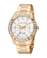 Roberto Cavalli Women's Quartz Rose-Gold Stainless Steel Watch 40mm