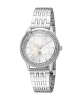 Roberto Cavalli Women's Quartz Silver-tone Stainless Steel Watch 32mm