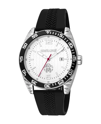 Roberto Cavalli Men's Classic Silver Dial Watch