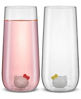 Sanrio Hello Kitty Stemless Tall Glasses, Set of 2