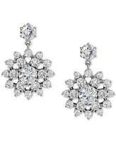 Eliot Danori 18k Cubic Zirconia Snowflake Drop Earrings