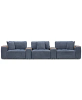 Nycolle 5-Pc. Fabric Sectional Sofa with 2 Consoles, Created for Macy's