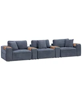 Nycolle 5-Pc. Modular Fabric Sectional with 2 Consoles, Created for Macy's