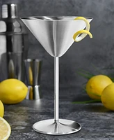 Oggi Set of 2, 8oz Stainless Steel Martini Glasses