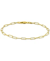 Giani Bernini Diamond-Cut Paperclip Chain Link Bracelet Sterling Silver or 18k Gold-plated 8", Created for Macy's