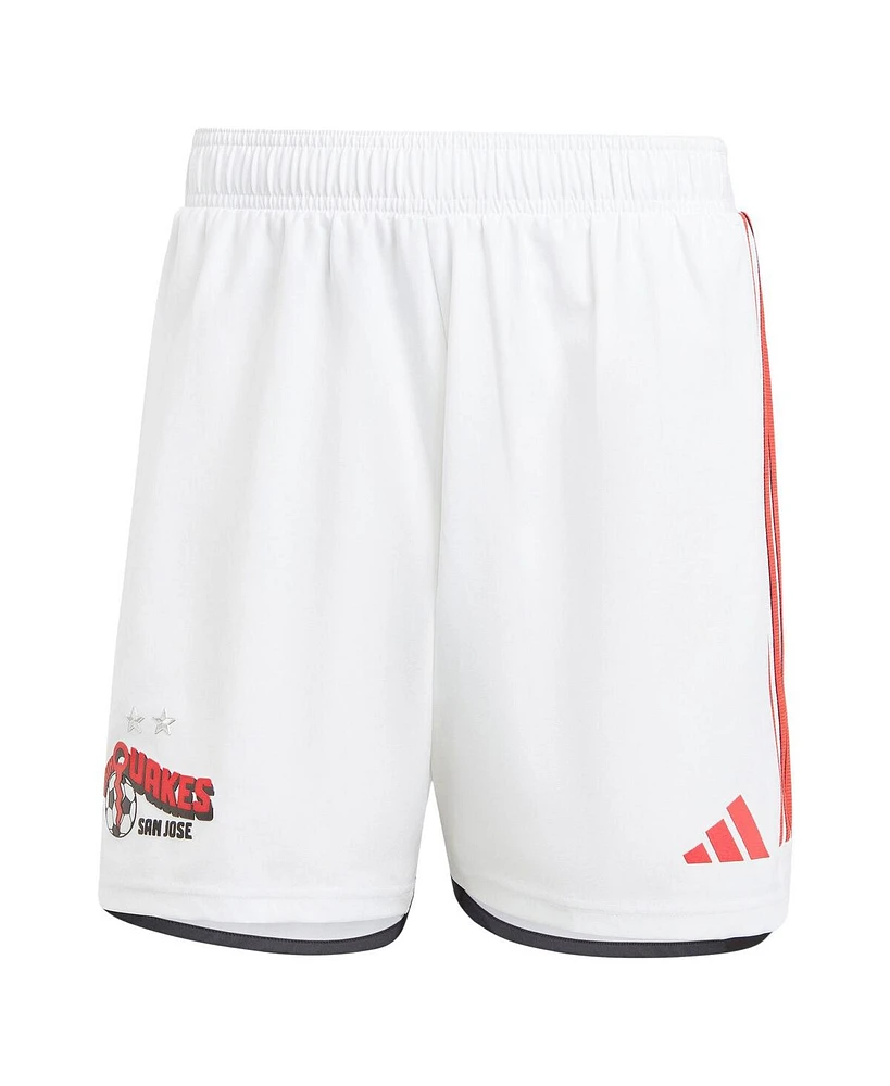 Adidas Men's White San Jose Earthquakes 2024 Away Authentic Shorts