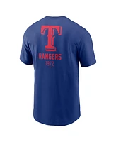 Nike Men's Royal Texas Rangers Large Logo Back Stack T-Shirt