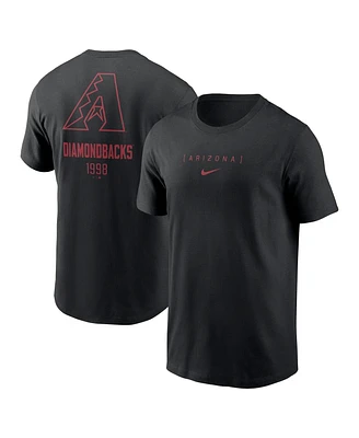 Nike Men's Black Arizona Diamondbacks Large Logo Back Stack T-Shirt