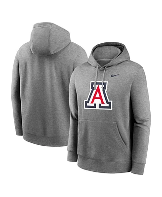 Nike Men's Heather Gray Arizona Wildcats Primetime Evergreen Club Fleece Pullover Hoodie