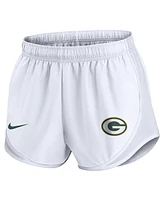 Nike Women's White Green Bay Packers Tempo Shorts