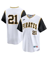 Nike Men's Roberto Clemente White Pittsburgh Pirates Throwback Cooperstown Limited Jersey