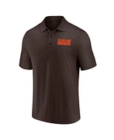 Fanatics Men's Black/White Cleveland Browns 2-Pack Push Back Polo Combo