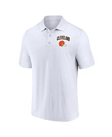 Fanatics Men's Black/White Cleveland Browns 2-Pack Push Back Polo Combo