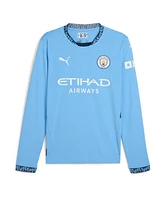 Puma Men's Light Blue Manchester City 2024/25 Home Replica Long Sleeve Jersey