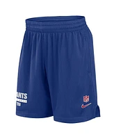 Nike Men's Royal New York Giants 2024 Sideline Performance Mesh Shorts