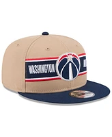 New Era Men's Tan/Navy Washington Wizards 2024 Nba Draft 9FIFTY Snapback Hat