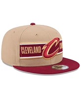 New Era Men's Tan/Wine Cleveland Cavaliers 2024 Nba Draft 9FIFTY Snapback Hat