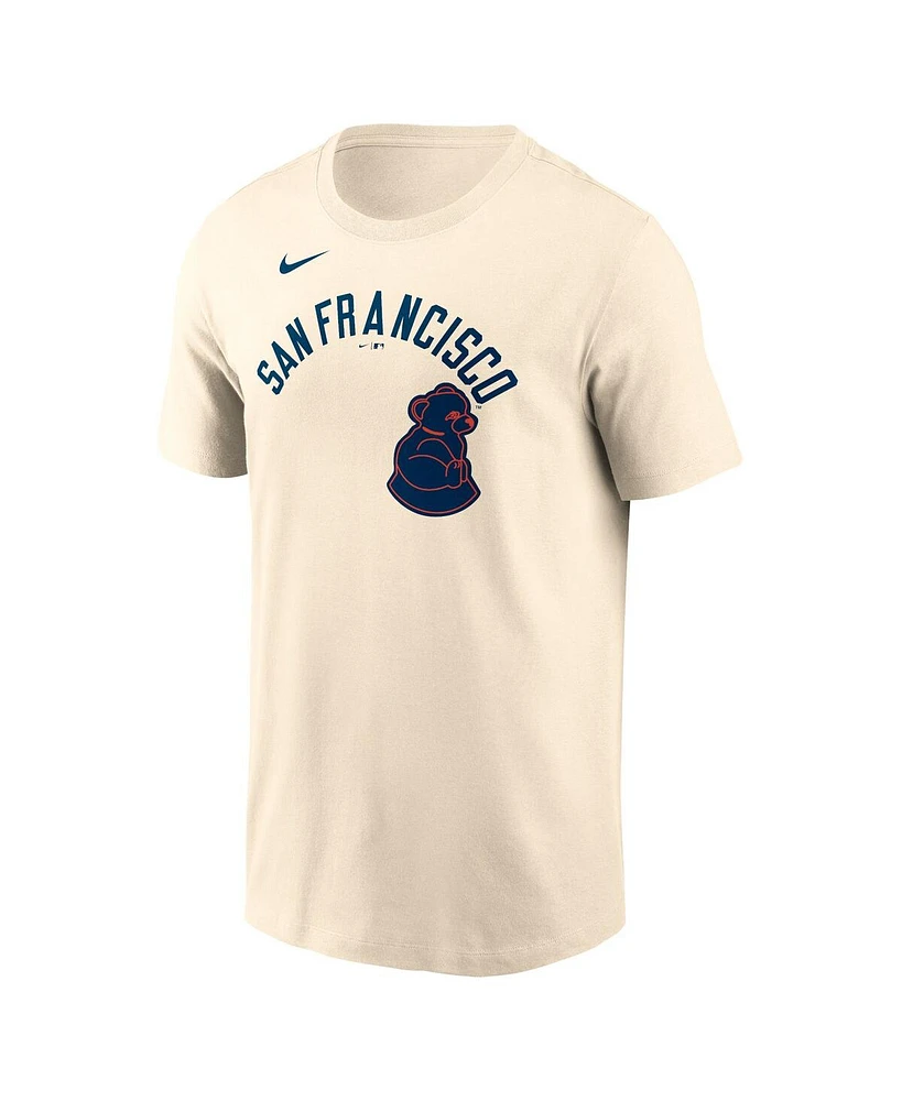 Nike Men's Camilo Doval Cream San Francisco Giants 2024 Rickwood Classic Fuse Name Number T-Shirt