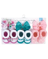 Hudson Baby Baby Girls Headband and Socks Giftset, Tie-Dye, One - Tie