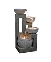 Slickblue Stone Cascading Bowl Fountain 32.5"h