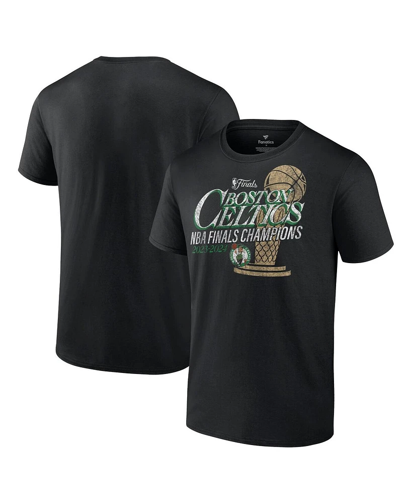 Fanatics Men's Black Boston Celtics 2024 Nba Finals Champions Fast Break Finish Trophy T-Shirt