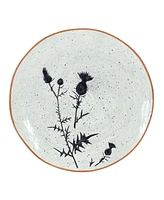 Slickblue Rustic Thistle Etched Plate With Speckled Finish (Set of 4)