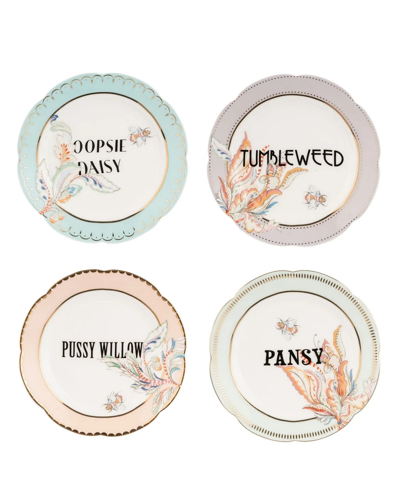 Yvonne Ellen Floral Tea Plates, Set of 4