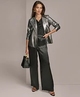 Donna Karan Women's Belted Metallic Jacket