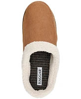 Haggar Men's Rolled Collar Fleece Lined Indoor/Outdoor Corduroy Clog Slipper