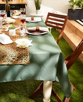 Design Imports Tonal Lattice Print Outdoor Tablecloth, 60x84 Inches