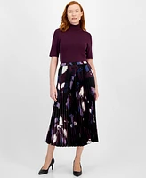 Anne Klein Women's Pleated Pull-On Skirt