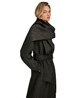 Donna Karan New York Women's Belted Scarf-Wrap Coat