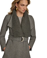 Donna Karan New York Women's Belted Wing-Collar Coat