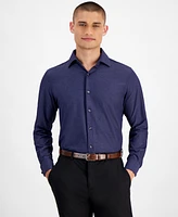 Alfani Men's Slim-Fit Melange Solid Dress Shirt, Created for Macy's