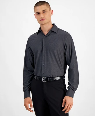 Alfani Men's Slim-Fit Melange Solid Dress Shirt, Created for Macy's