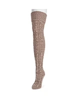 Muk Luks Women's Cable Knit Over the Knee Socks