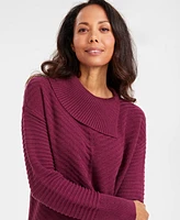 Style & Co Women's Envelope-Neck Tunic Sweater, Created for Macy's