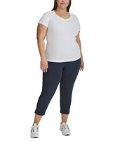 Tommy Hilfiger Plus Size Side-Slit High-Rise Leggings