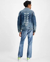 Guess Mens Mateo Straight Leg Destroyed Jeans Parker Dobby Short Sleeve Shirt Dean Denim Jacket