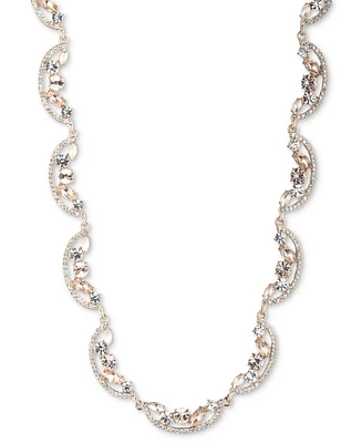 Givenchy Gold-Tone Mixed Crystal All-Around Collar Necklace, 16" + 3" extender