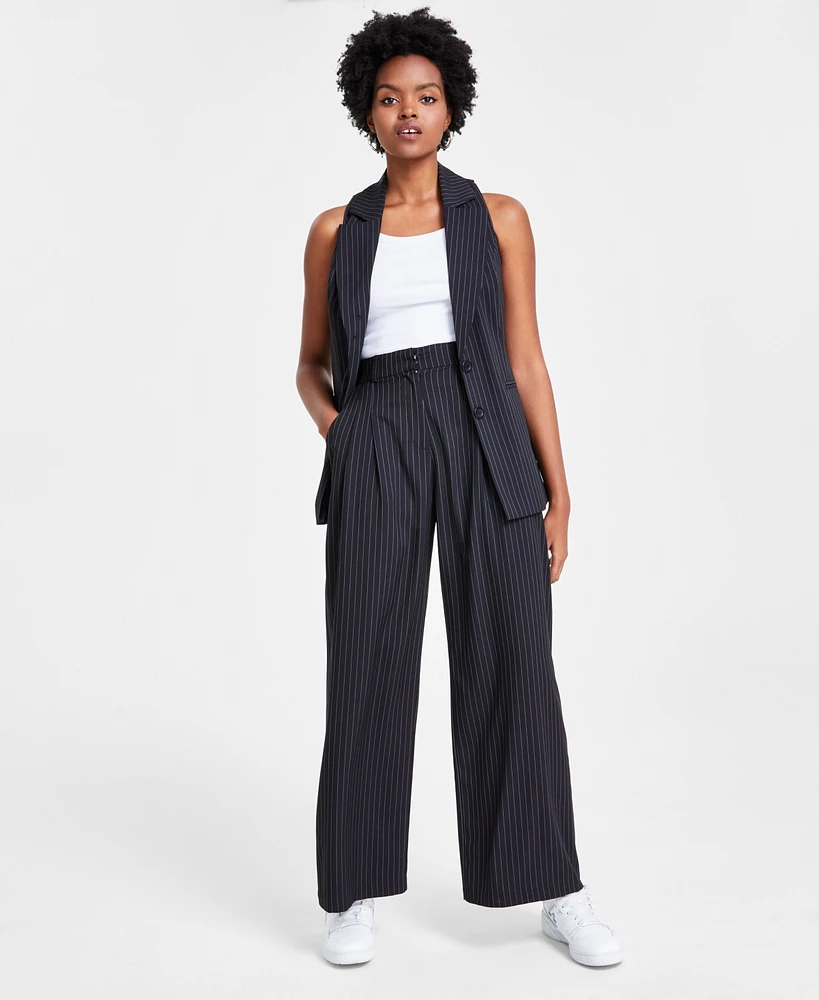 Bar Iii Women's Pinstriped Pants, Created for Macy's