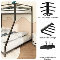 Simplie Fun Adam Sturdy Twin over Full Metal Bunk for Kids and Adult