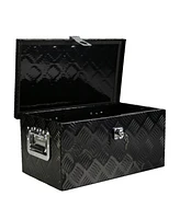 Streamdale Furniture 20" Black Aluminum Tool Box for Truck Car Outdoor Trailer Pickup Underbody