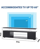 Streamdale Furniture 70" Tv Stand with Sliding Drawer & Side Cabinet (Black)