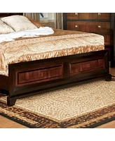 Streamdale Furniture Acacia Walnut Transitional Queen Bed